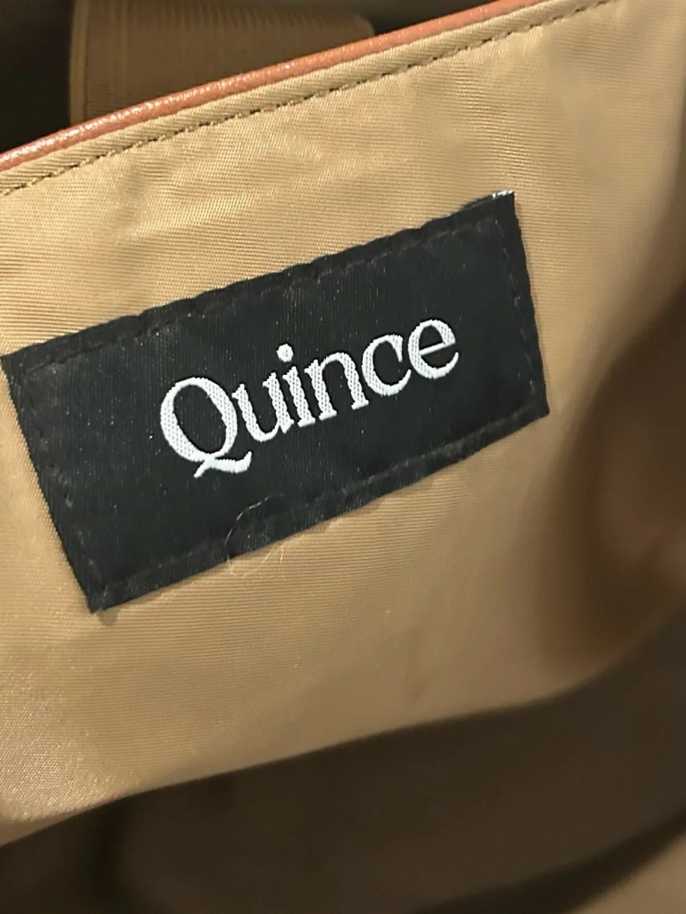 Quince Brown Leather Structured  Tote shoulder bag Large Everyday bag - Picture 3 of 13